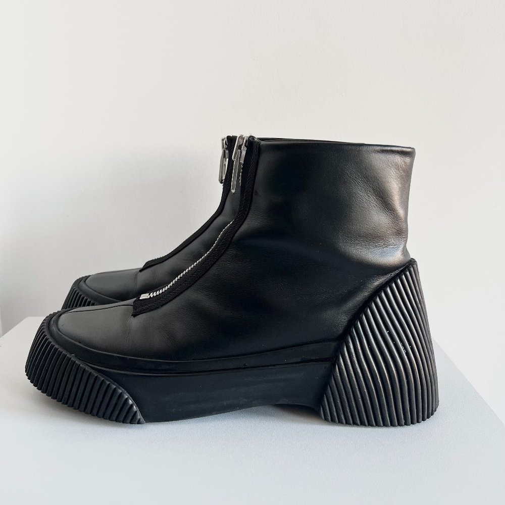 3.1 Phillip Lim black zip up Lela combat lugged platform ankle boots - Picture 2 of 14